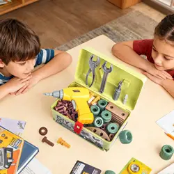 Caja de herramientas de juguete para niños – Juego de construcción educativo