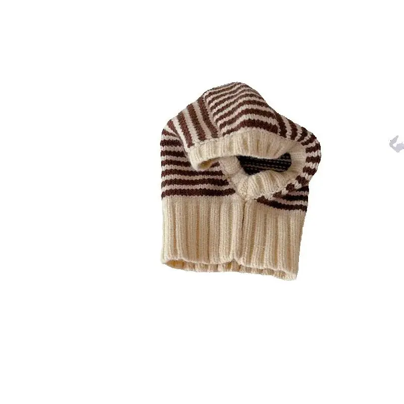 Conjunto bebé invierno con gorro bufanda y capucha rayas - imagen 4