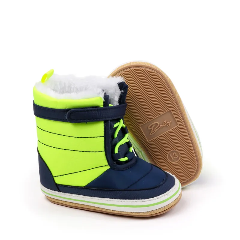 Botas acolchadas de felpa infantil para invierno