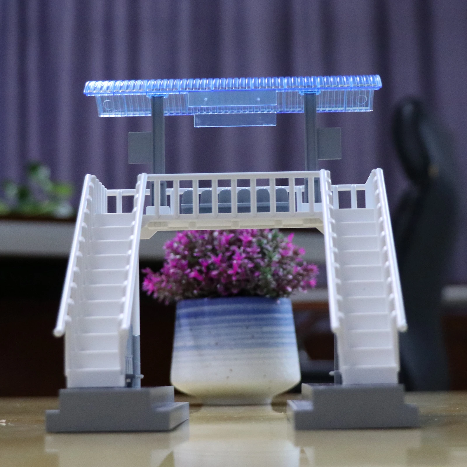 Modelo de construcción de plataforma de estación de tren para Micro paisaje, accesorios de Diorama de ferrocarril - imagen 3