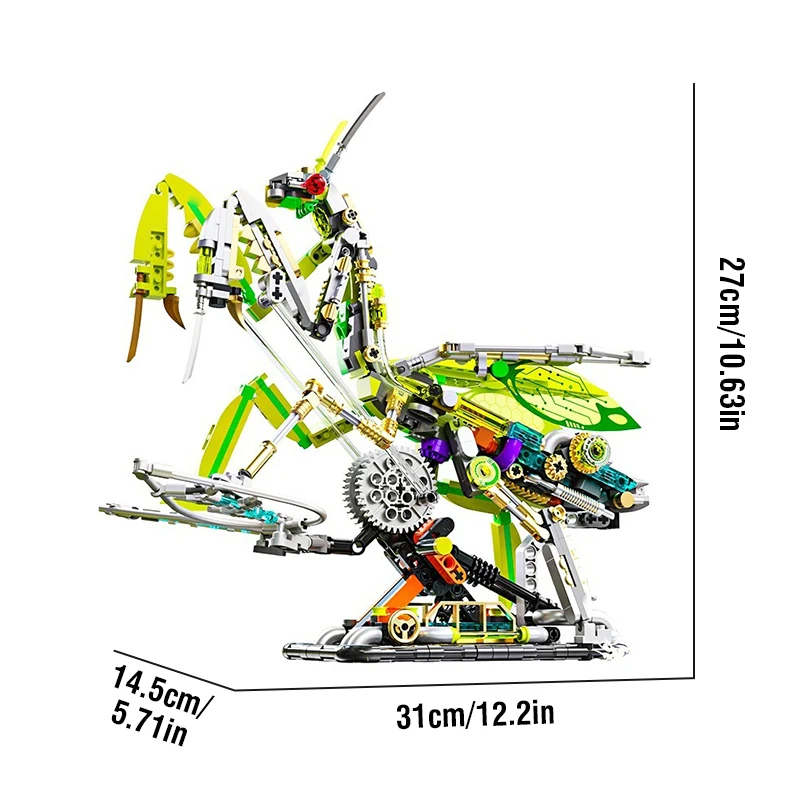 Robot Mantis de bloques de construcción con luz – Juguete STEM - imagen 4
