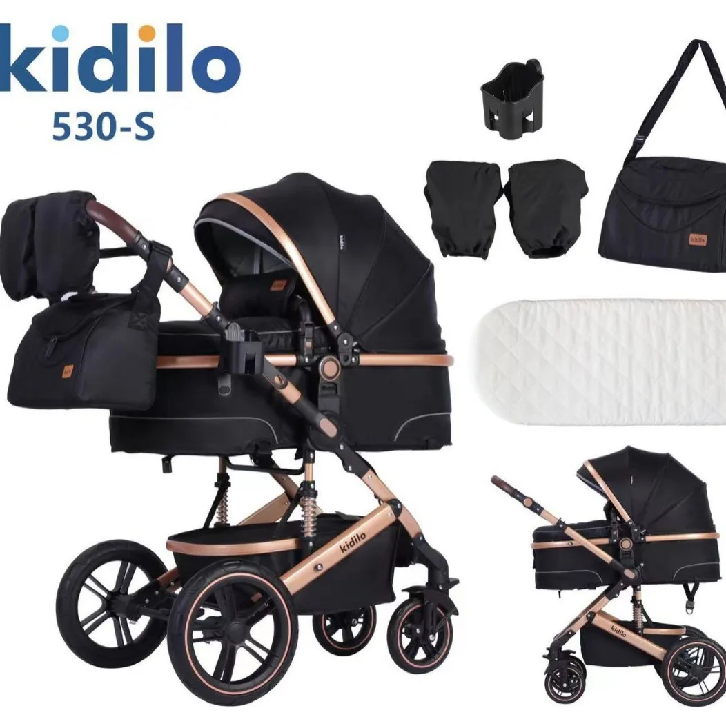 Cochecito Kidilo Cochecito ligero bidireccional Cochecito plegable para recién nacidos con vista alta