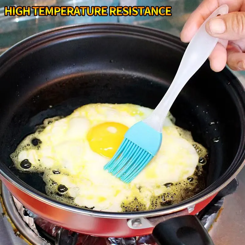 Cepillo de aceite de silicona, cepillo pequeño para barbacoa, cocina doméstica, herramienta para hornear panqueques, cepillo de aceite, resistente a altas temperaturas, sin caída de cabello - imagen 4