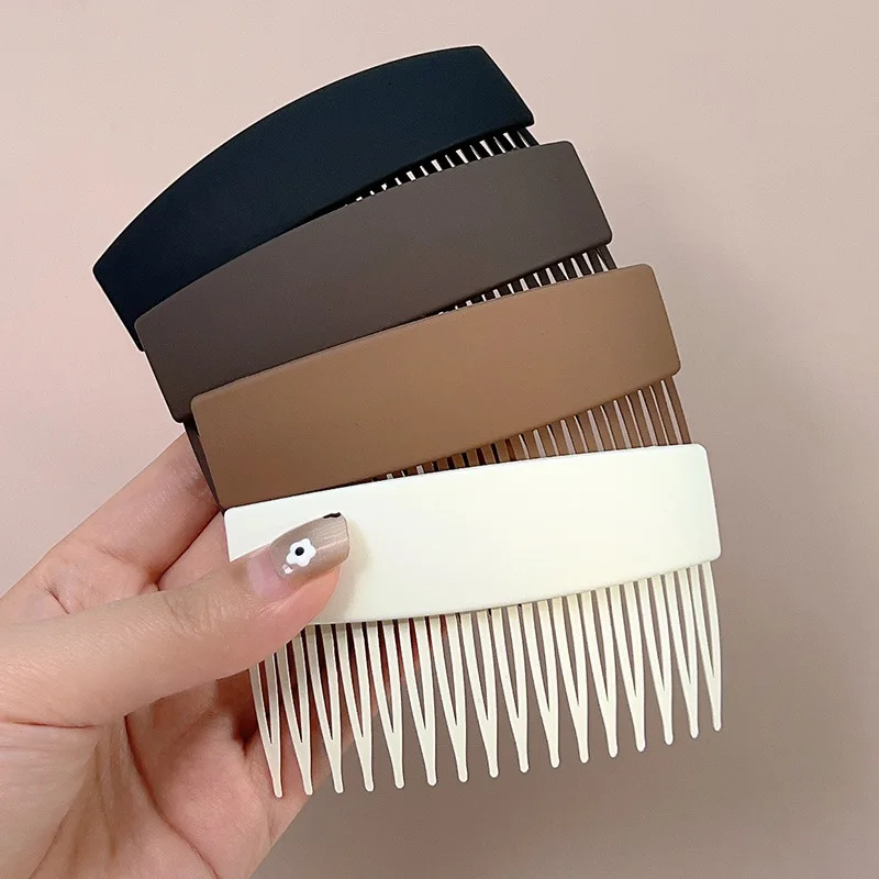 Peines para el cabello minimalistas japoneses y coreanos: peines laterales antideslizantes para mujeres y niños, perfectos para flequillo y pedrería, elegantes pinzas para el cabello - imagen 3