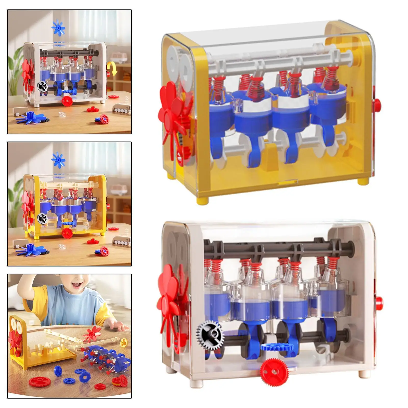 Engine Model Assembly Toy, Children Engine Assembly Toy Experiment Mechanical Learning Tool ,
