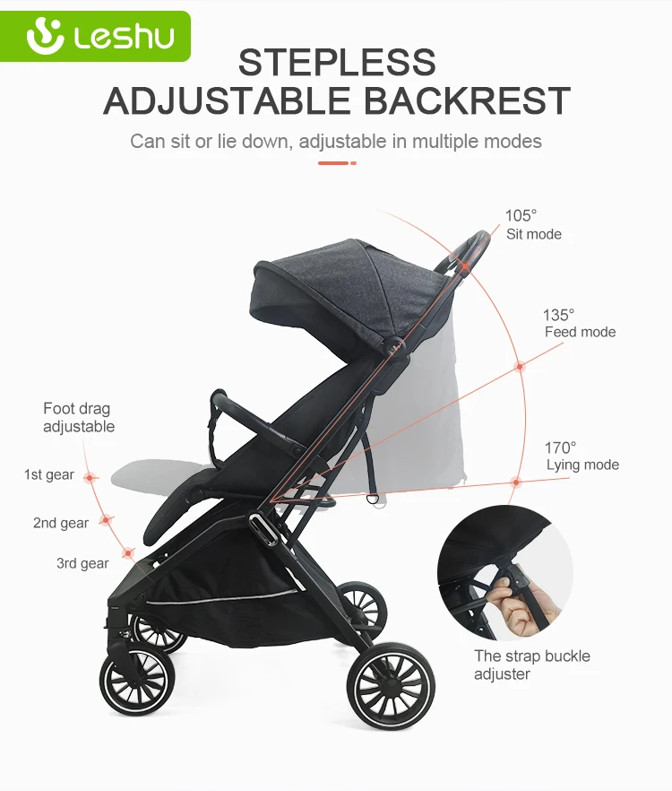 Cochecito plegable automático OEM Bebek Arabasi Poussette Bebe, cochecito compacto, cochecito de viaje automático, cochecito ligero 2 en 1 para bebé - imagen 5