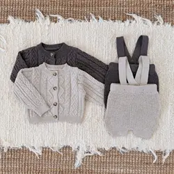 Suéter bebé de punto vintage – Cárdigan niño sin costuras