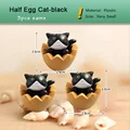 3pcs Egg Cat Black