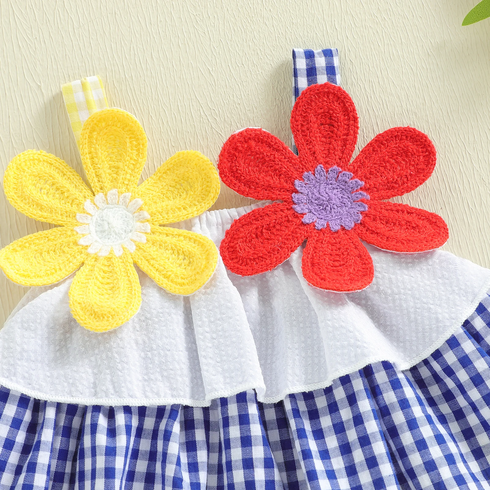 Vestido de verano para niña con volantes y flores - imagen 5