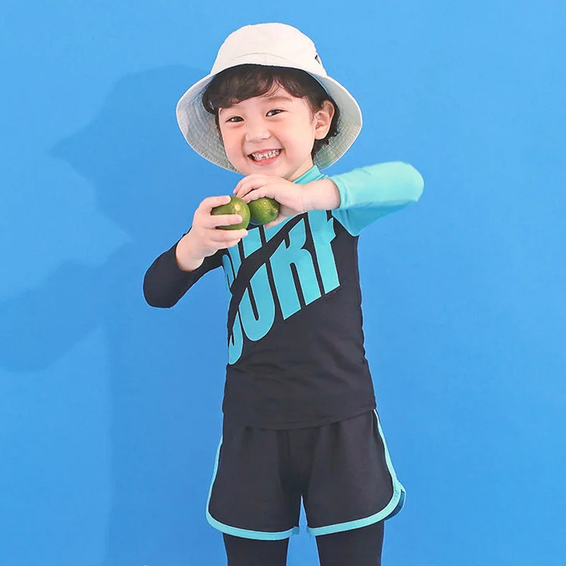 Traje de baño niño estampado letras manga corta - imagen 5