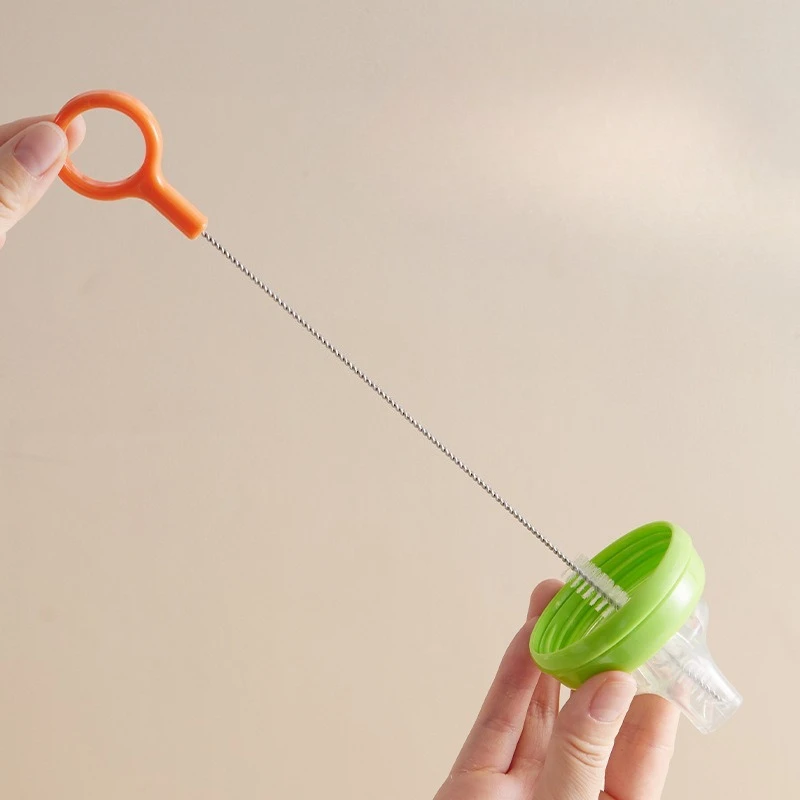 Cepillos para botellas de leche de acero inoxidable, limpieza de pajitas para beber, cepillo de limpieza de pajitas de tubo Extra para vaso, taza para sorber, pajita para botellas