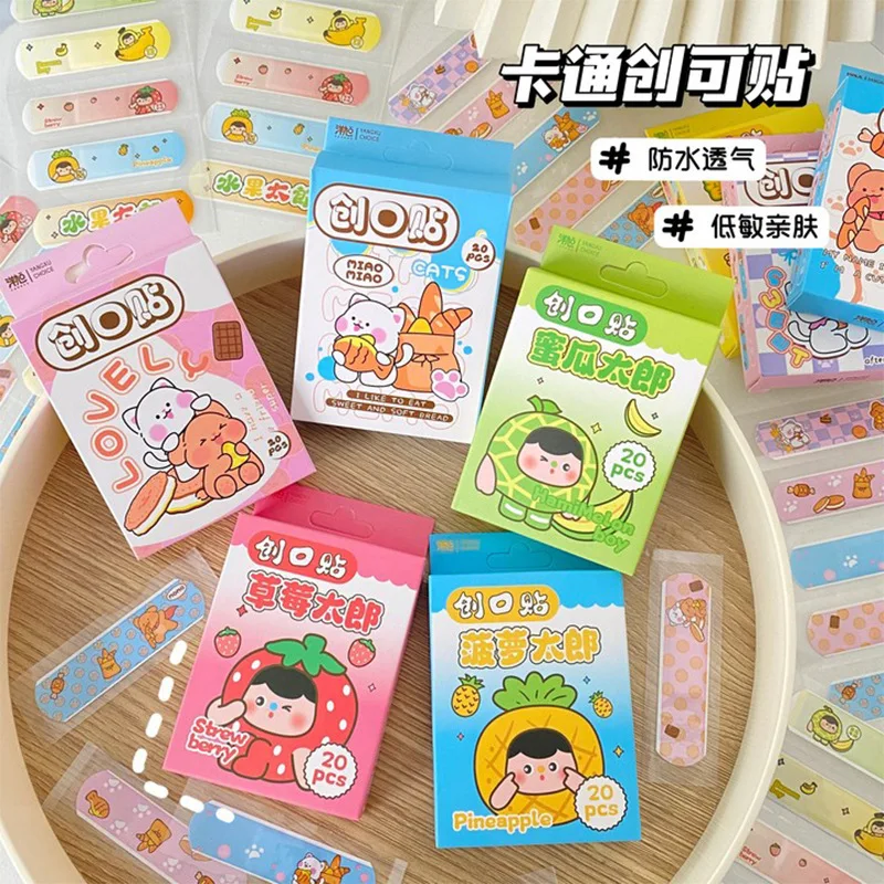 20 piezas en una caja impermeable y transpirable tirita para heridas al aire libre portátil hogar vendaje autoadhesivo yeso - imagen 3