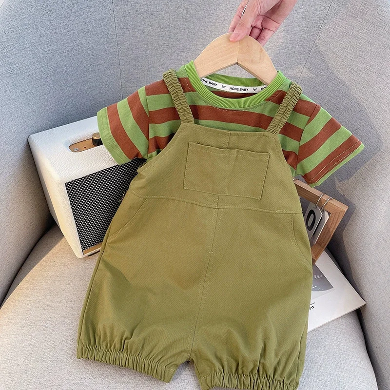 Conjunto verano niño: camiseta rayada y pantalón (2 piezas) - imagen 5