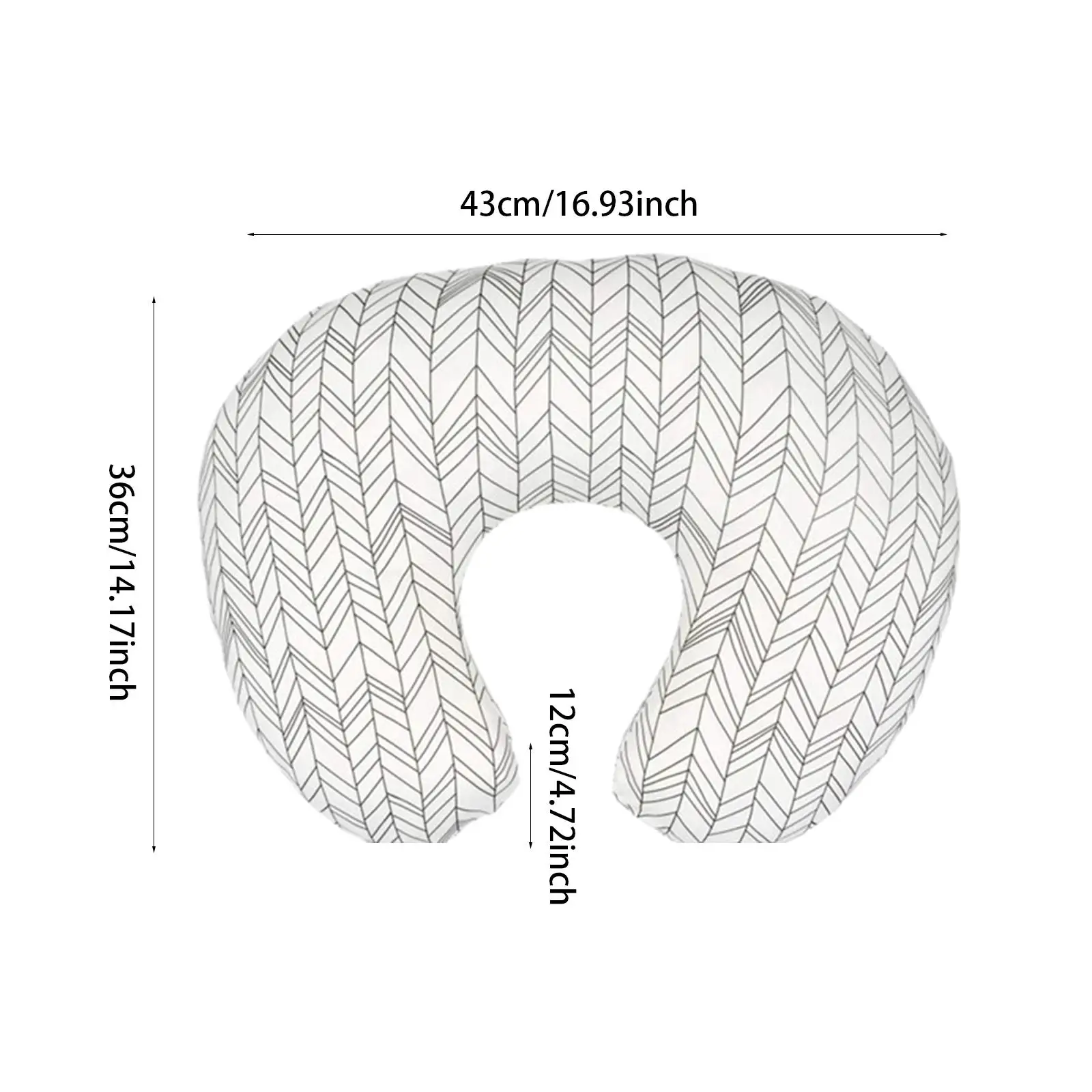2 Pieces Baby Breast Feeding Pillow Cover Spare Breathable Breastfeeding Pillow Slipcover for Breastfeeding Gift Nursing Newborn