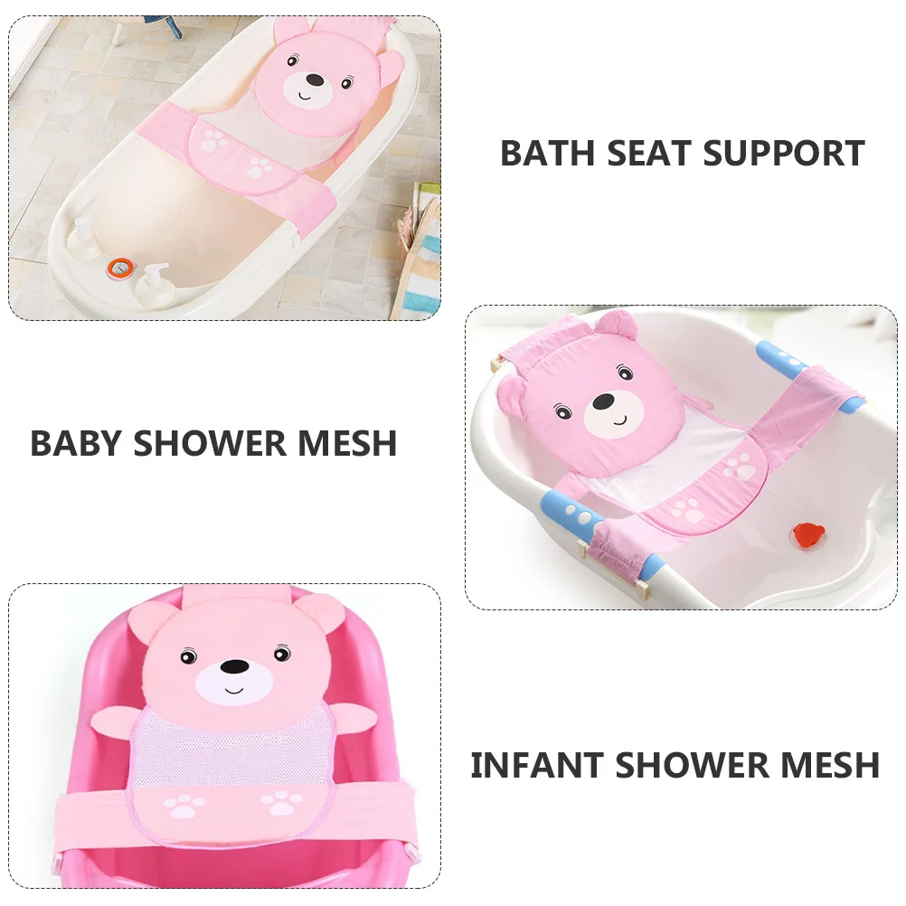 Red de ducha infantil, asiento de baño ajustable para bebé, red de soporte, malla transpirable, modelado de dibujos animados, cómoda malla para bañera de bebé - imagen 4