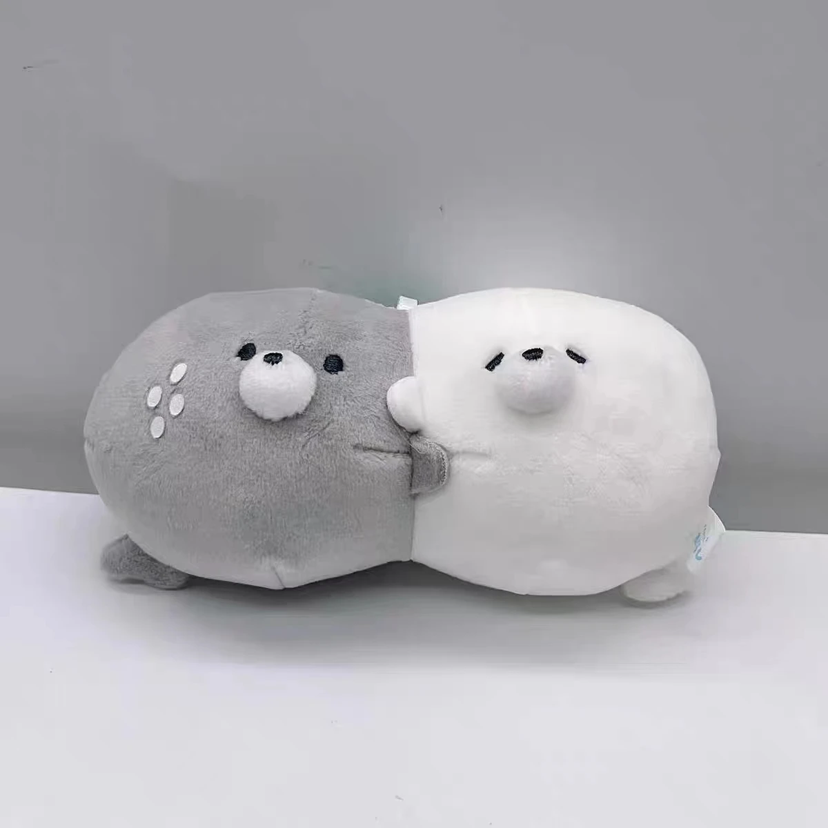 grey white seals