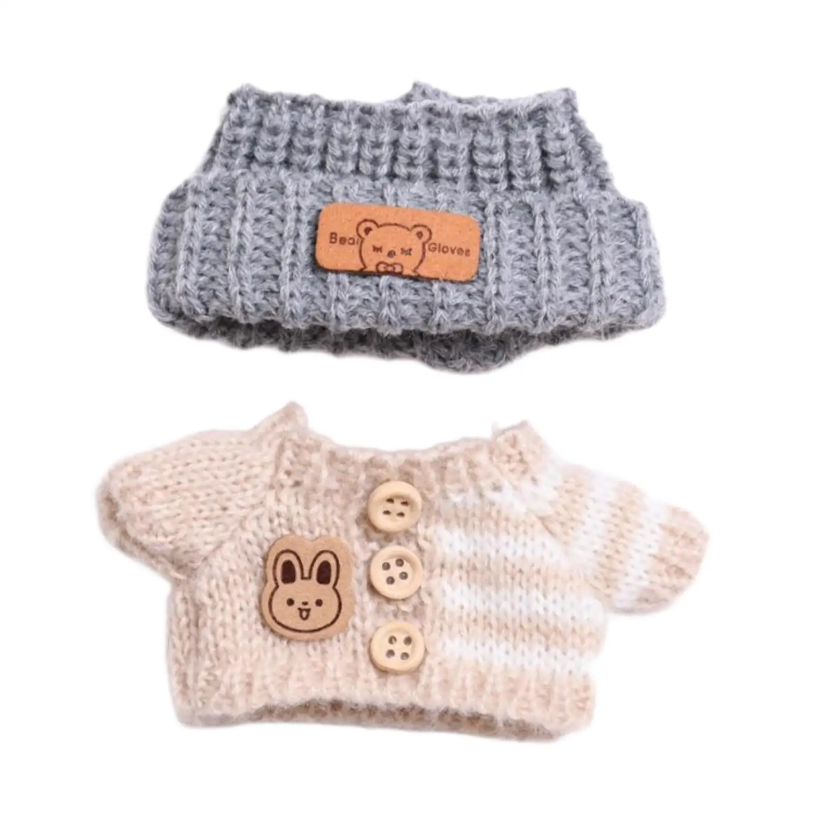 Ropa para muñecas, accesorios para muñecas, adecuada para 15cm a 17cm, ropa bonita, atuendo para muñecas, suéter y sombrero para trabajo de bricolaje - imagen 2