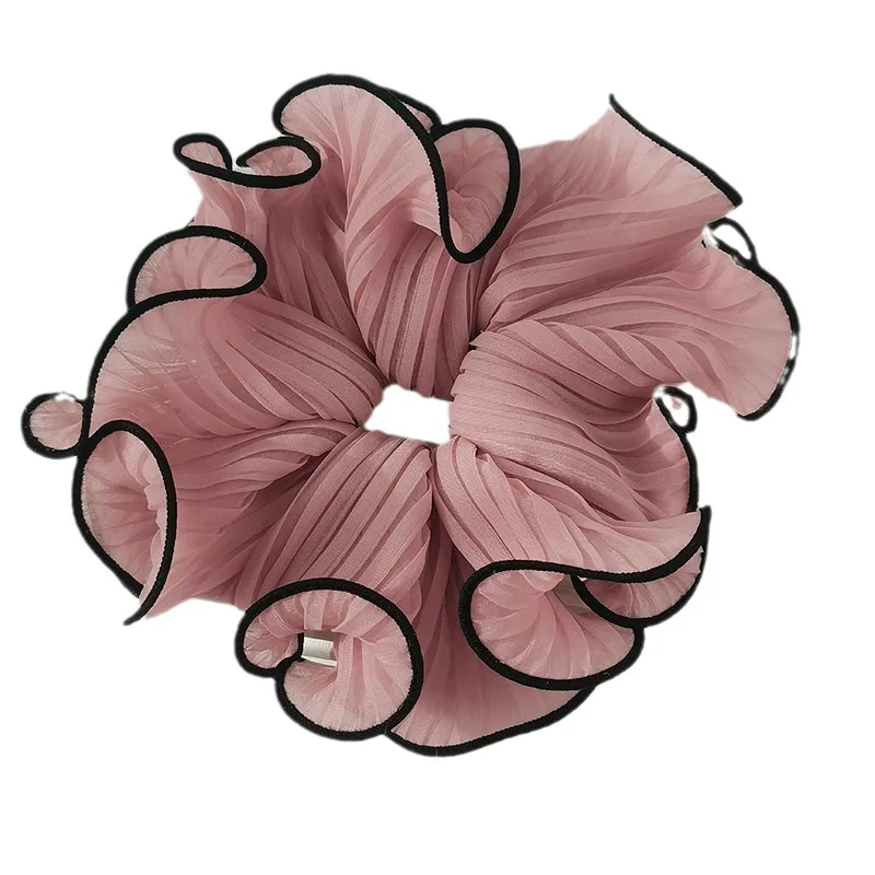 2025 Nuevos coleteros grandes de encaje de gasa Viral de alta gama: lazos elásticos suaves para el cabello para niñas, accesorios para el cabello dulces sin daños - imagen 5