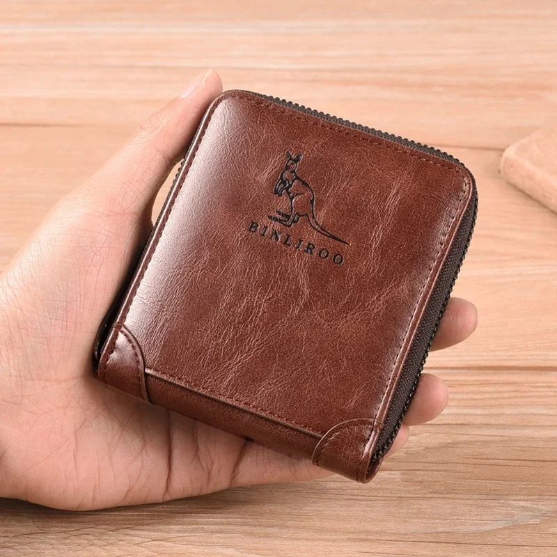 Cartera de cuero con RFID para hombre – Tarjetero y monedero de lujo - imagen 3