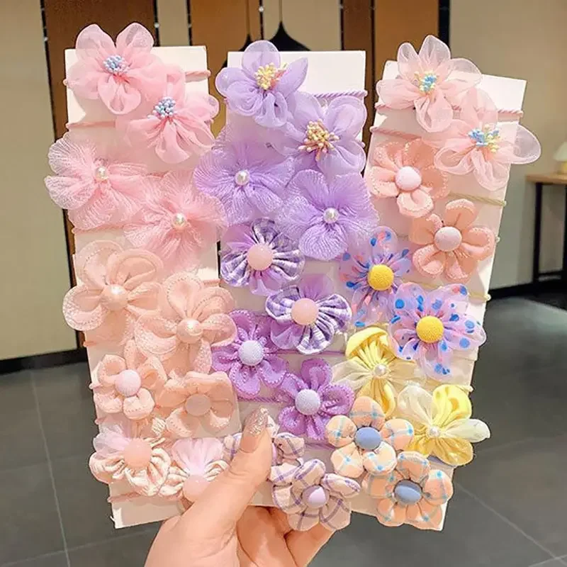 Elásticos de pelo con flores para bebé – Suaves y flexibles - imagen 4