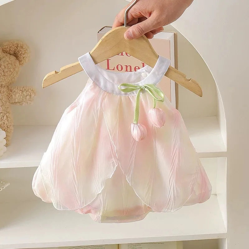MILANCEL Body verano para bebé con estampado tulipanes coloridos - imagen 5