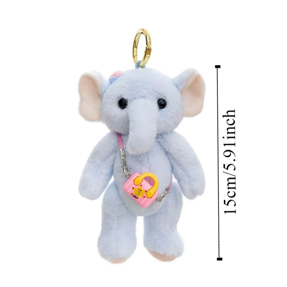 Colgante peluche elefante dibujos animados para mochila y llavero - imagen 5
