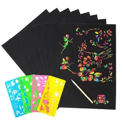 TMZ Libro de grafiti infantil con pintura para rascar y regla