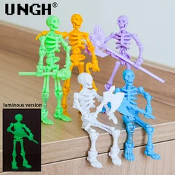 UNGH Halloween esqueleto hueso marco figuras modelo, dragón 3D impreso Diy montaje móvil 13 cuerpo juguetes móviles regalos para niños