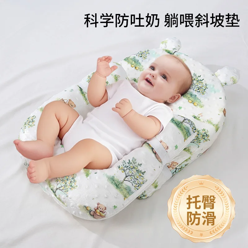 Almohada antirrollos transpirable para bebé recién nacido