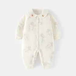 Pelele de algodón cálido para recién nacidas - Ropa de invierno