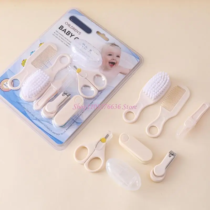 R6FD Baby Grooming Set esencial 7 piezas Pele Peine para cuidado infantil seguro y suave - imagen 5