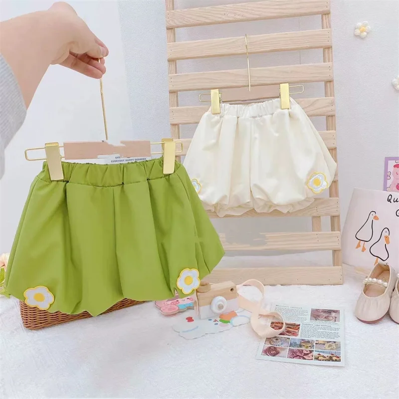 Pantalones cortos verano niña flores – Algodón orgánico suave - imagen 2