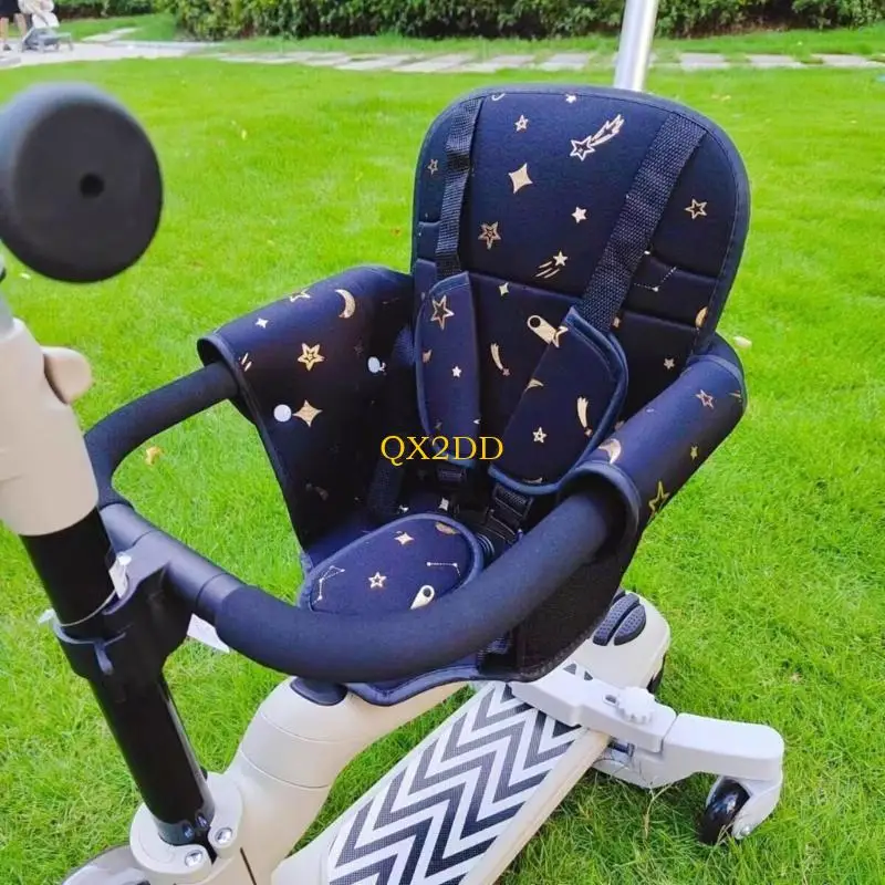 QX2D Cojín multiusos para asiento con respaldo alto para bebé, arnés seguridad puntos, cojín asiento Compatible - imagen 5