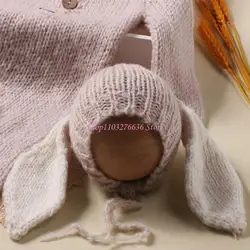 Conjunto de punto para recién nacido – Mono y gorrito a juego