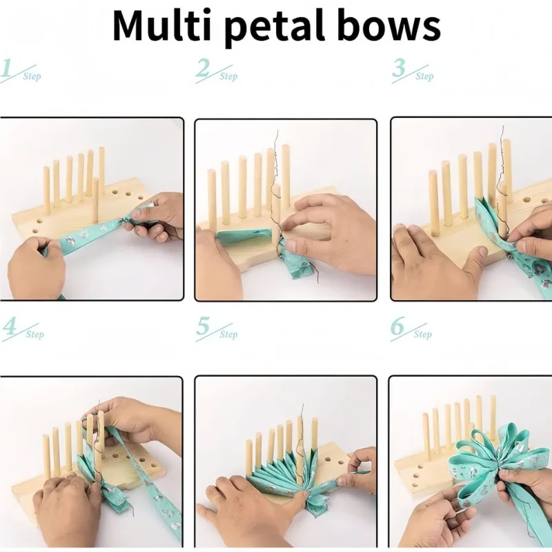 Soporte para lazos de corona navideña, soporte ajustable para hacer cintas de madera, soporte de exhibición multiusos para decoración navideña, fabricante de lazos - imagen 2