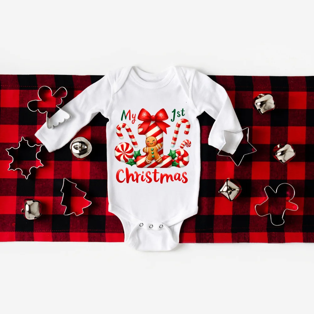 Pelele de Navidad con estampado y manga larga para bebé - imagen 4