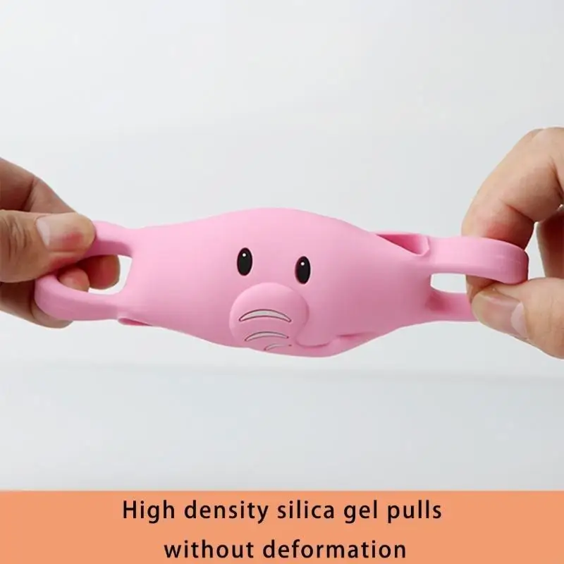 taza silicona calidad alimentaria D7YD, agarre fácil con patrón elefante