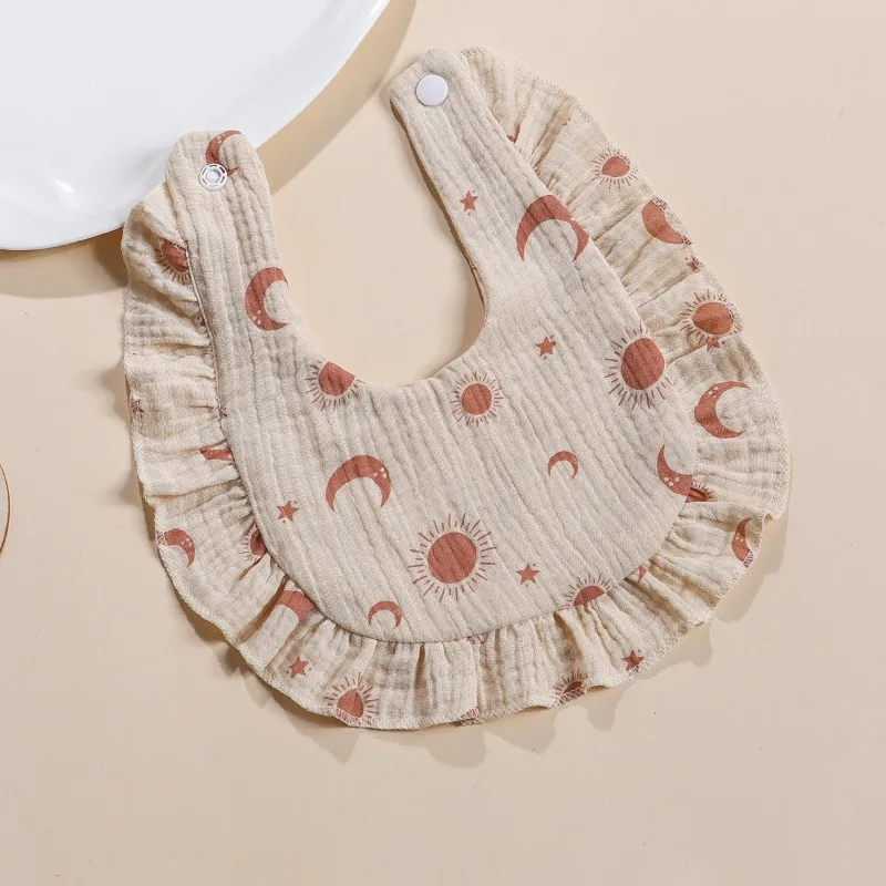 Baberos de muselina con volantes y bandana absorbente