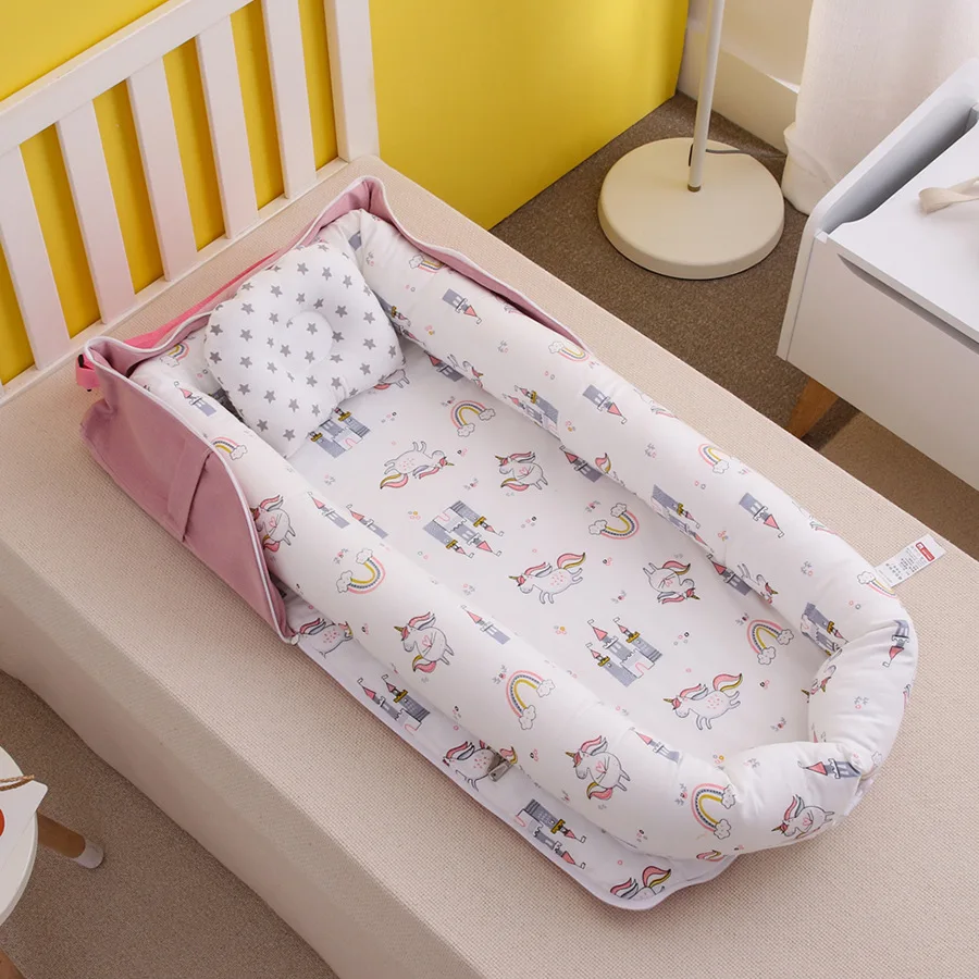 Cuna de bebé, portabebés portátil para mamá, cama de equipaje de un solo hombro aislada, cama media, cuna de viaje - imagen 2