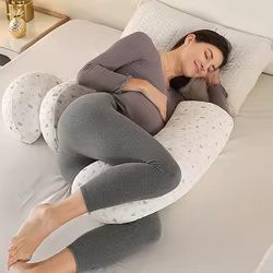 Almohada para embarazo, almohada multifuncional para embarazadas, cojín suave para amamantar en forma de H, almohada para dormir lateral con soporte Abdominal