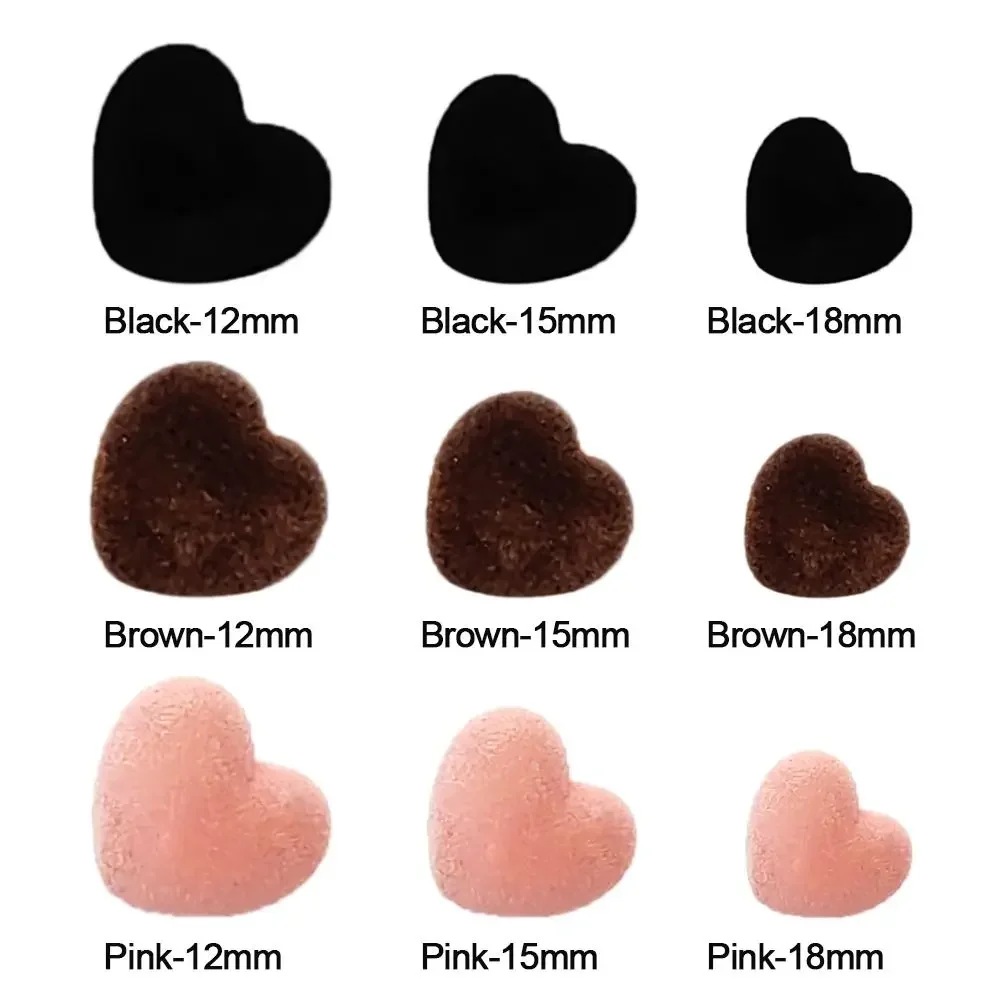 10 Uds 2024 12mm 15mm 18mm botones triangulares de nariz de oso accesorios para muñecas piezas de seguridad herramienta de bricolaje narices de amor - imagen 5