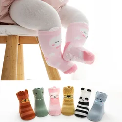 Calcetines antideslizantes de algodón con animales para niños