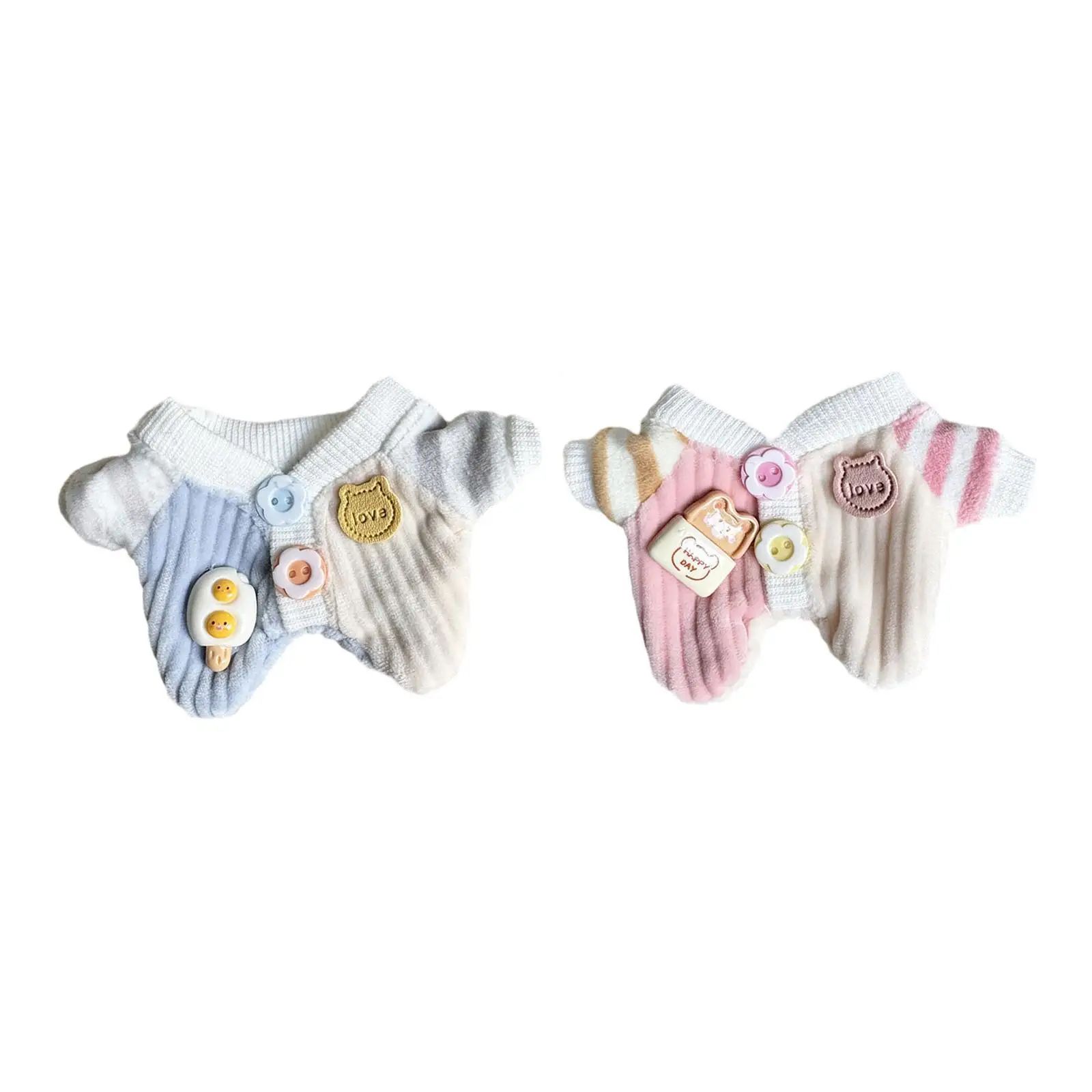 Plush Doll Clothes for 15cm - 17cm Doll Doll Outifits Photo Props Dress up Cute Soft Pajamas Fashion Doll Clothing Costumes