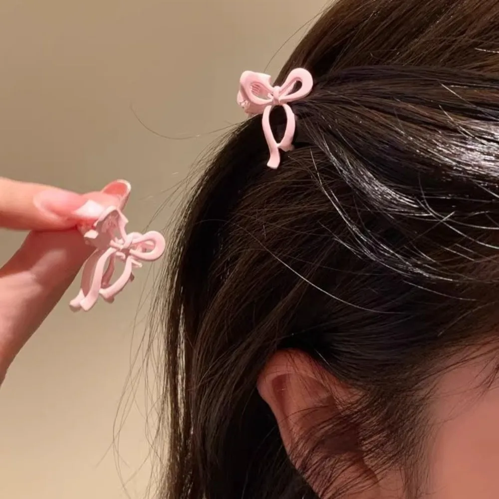 2 uds Mini lazo para el pelo, accesorios para el cabello de cangrejo para mujer, pinzas para el pelo con lazo sólido, horquillas, pasadores para niñas, diademas, regalos de fiesta - imagen 2