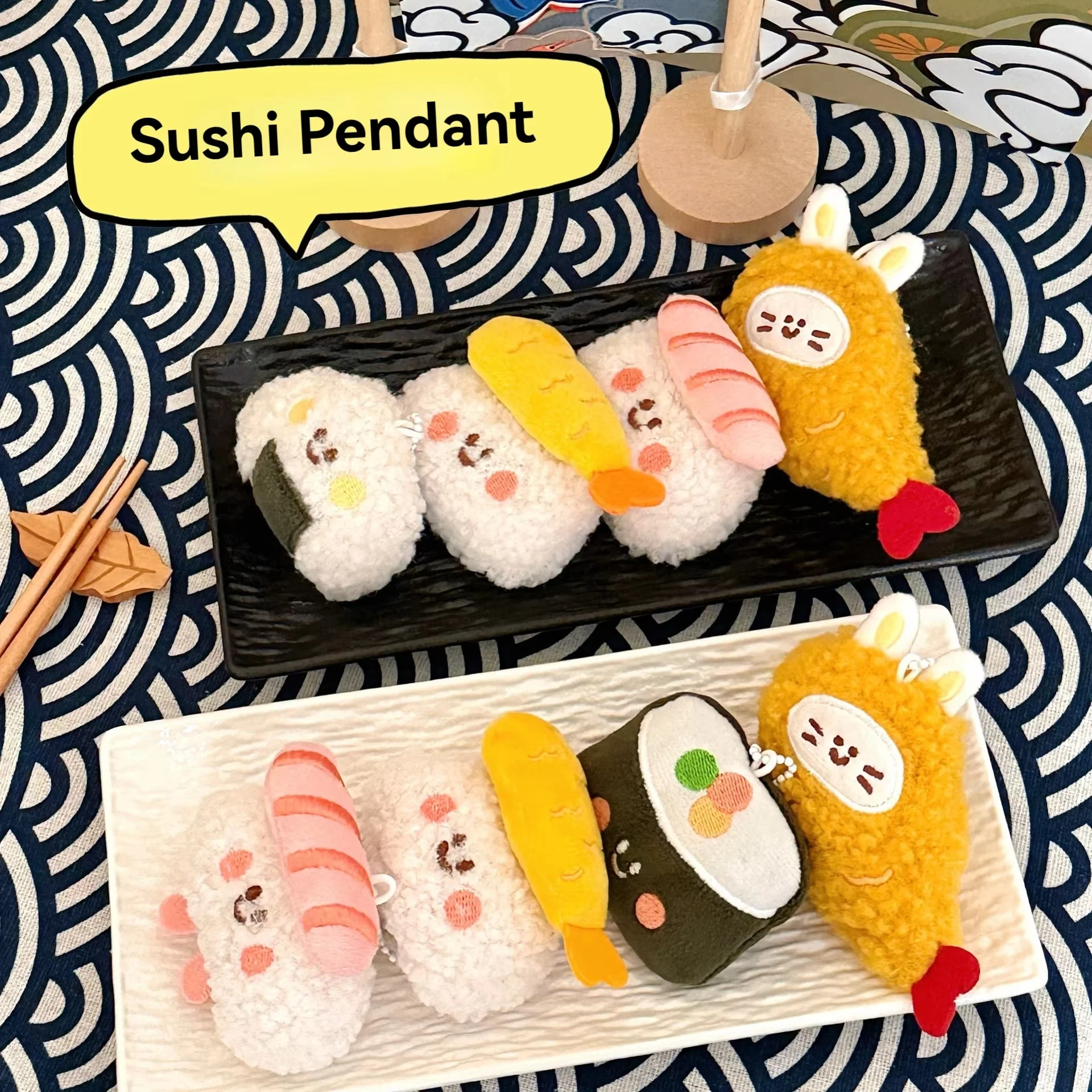 Peluches de sushi: colgantes suaves para mochila y llavero - imagen 5