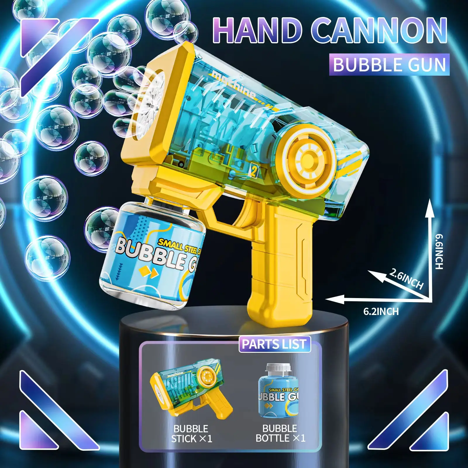 Pistola de burbujas para bebé, juguete eléctrico de mano, máquina de burbujas de jabón sin caída, varita de juguete, juguetes para niños al aire libre, regalo del Día de los niños - imagen 5