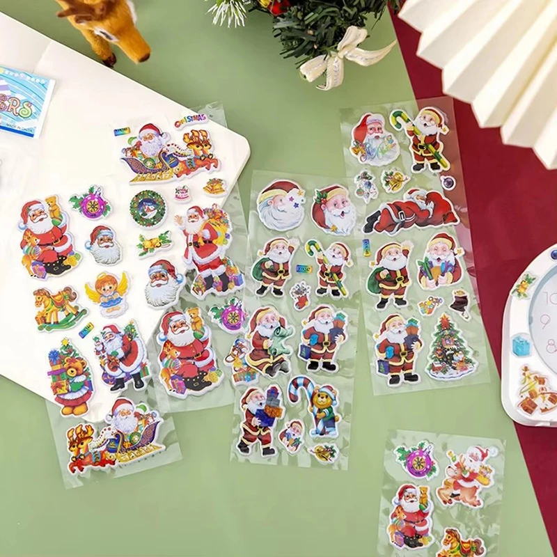 Pegatinas infantiles Papá Noel animadas para álbum de recortes - imagen 2