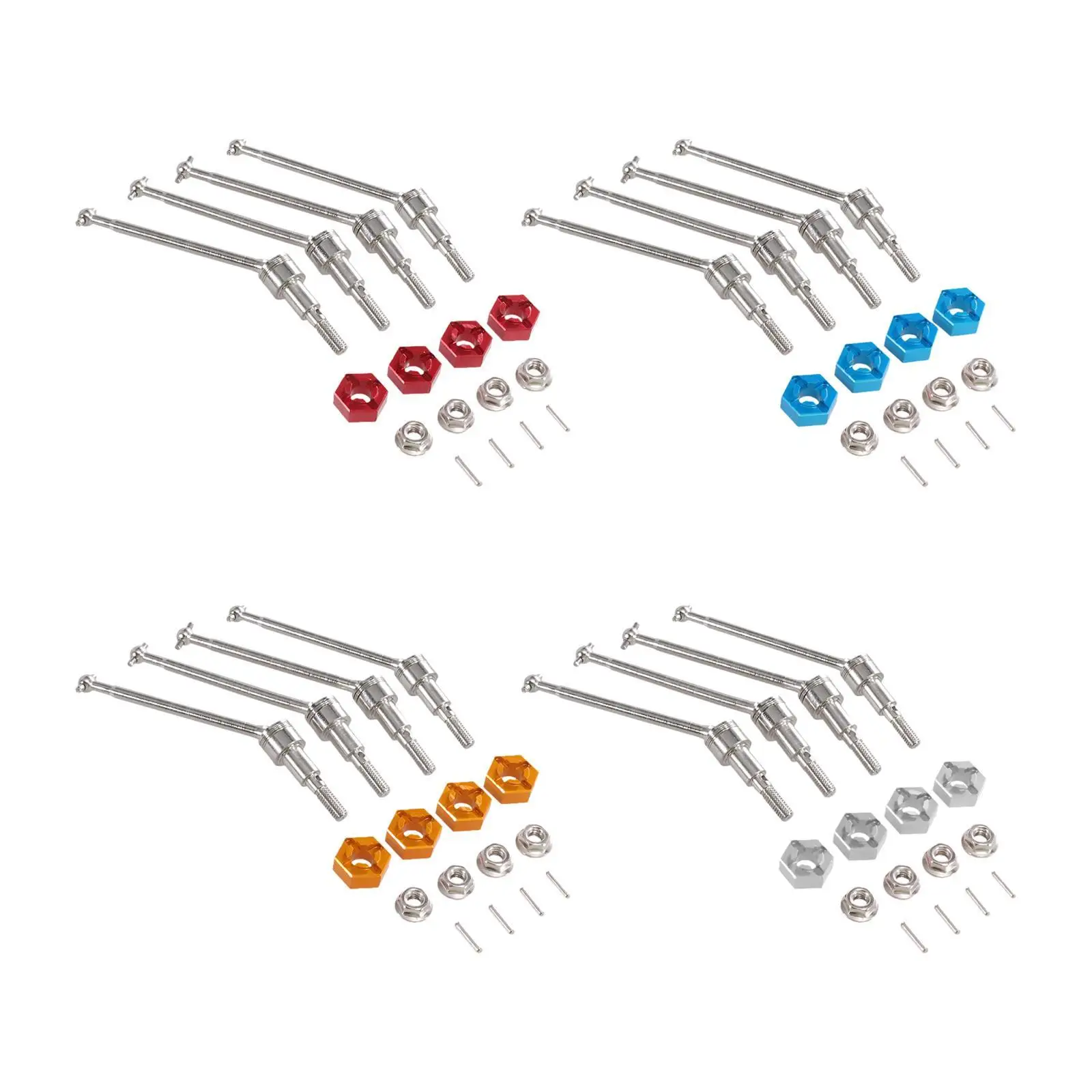 Juego de eje de transmisión RC CVD a escala 1/16 para componentes delanteros y traseros