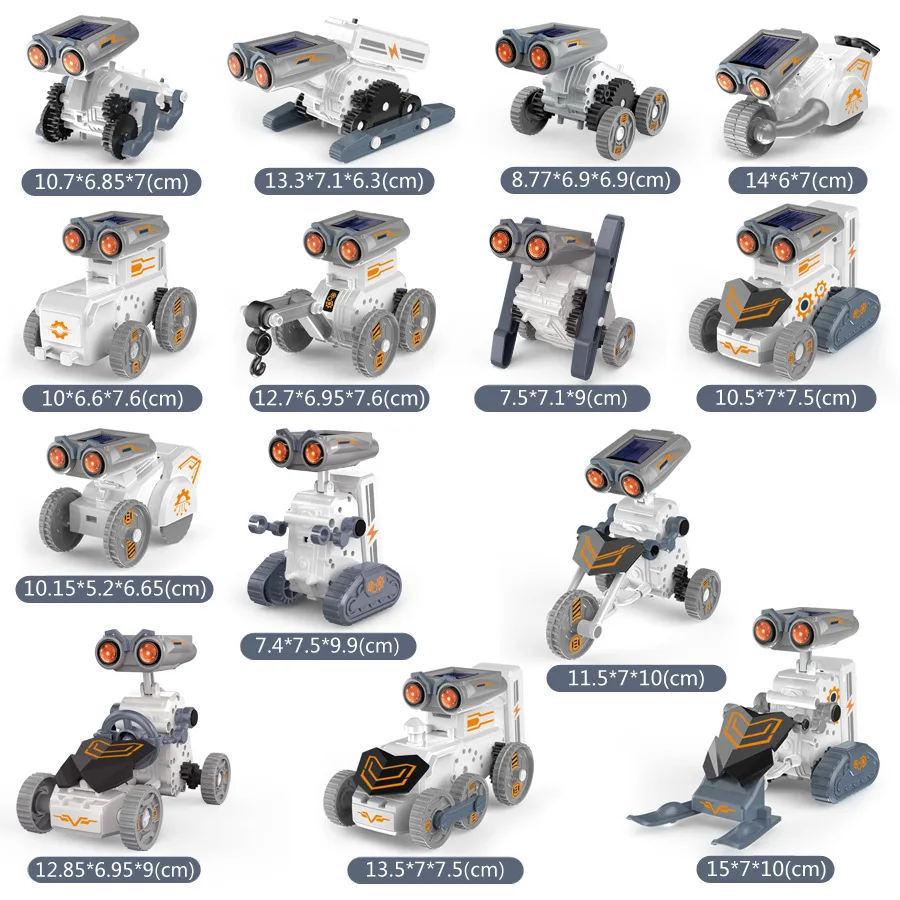 Robot Solar 14 en 1, rompecabezas, juguetes educativos DIY, Kit de experimentos científicos de construcción ensamblados para niños, Kits de Robot Solar - imagen 3