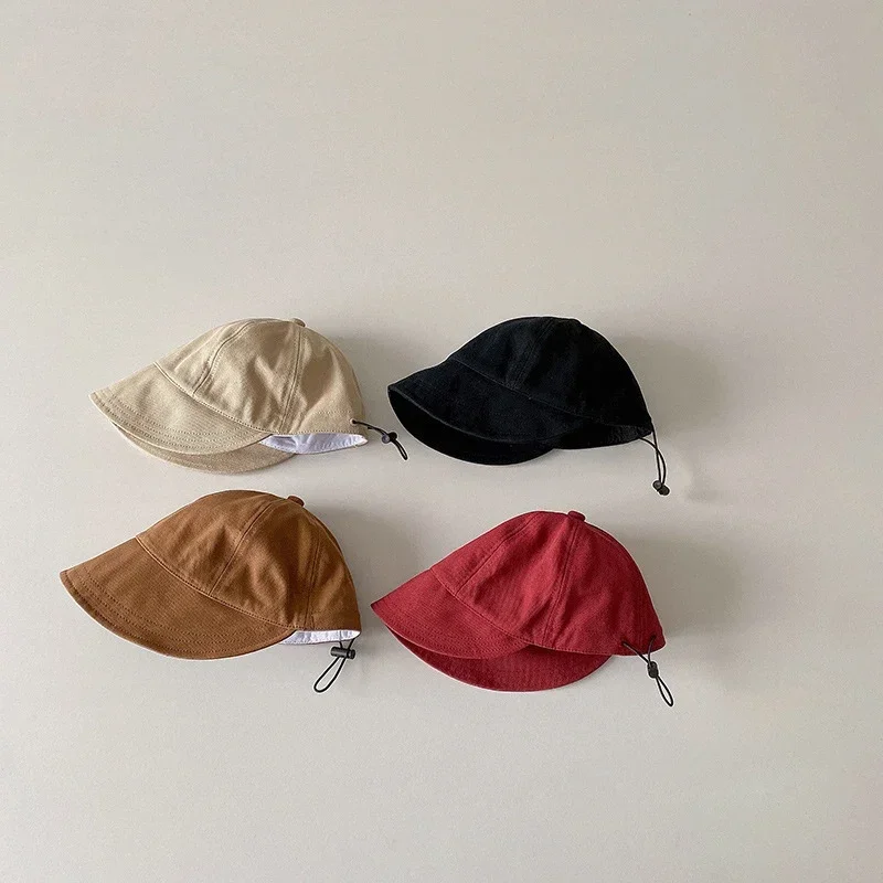 Nueva moda coreana, sombreros de cubo para niños, viseras para niños y niñas, sombreros para el sol al aire libre, sombreros para niños, gorras de 1 a 6 años - imagen 4